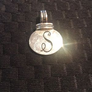 S Monogram Pendant Silver